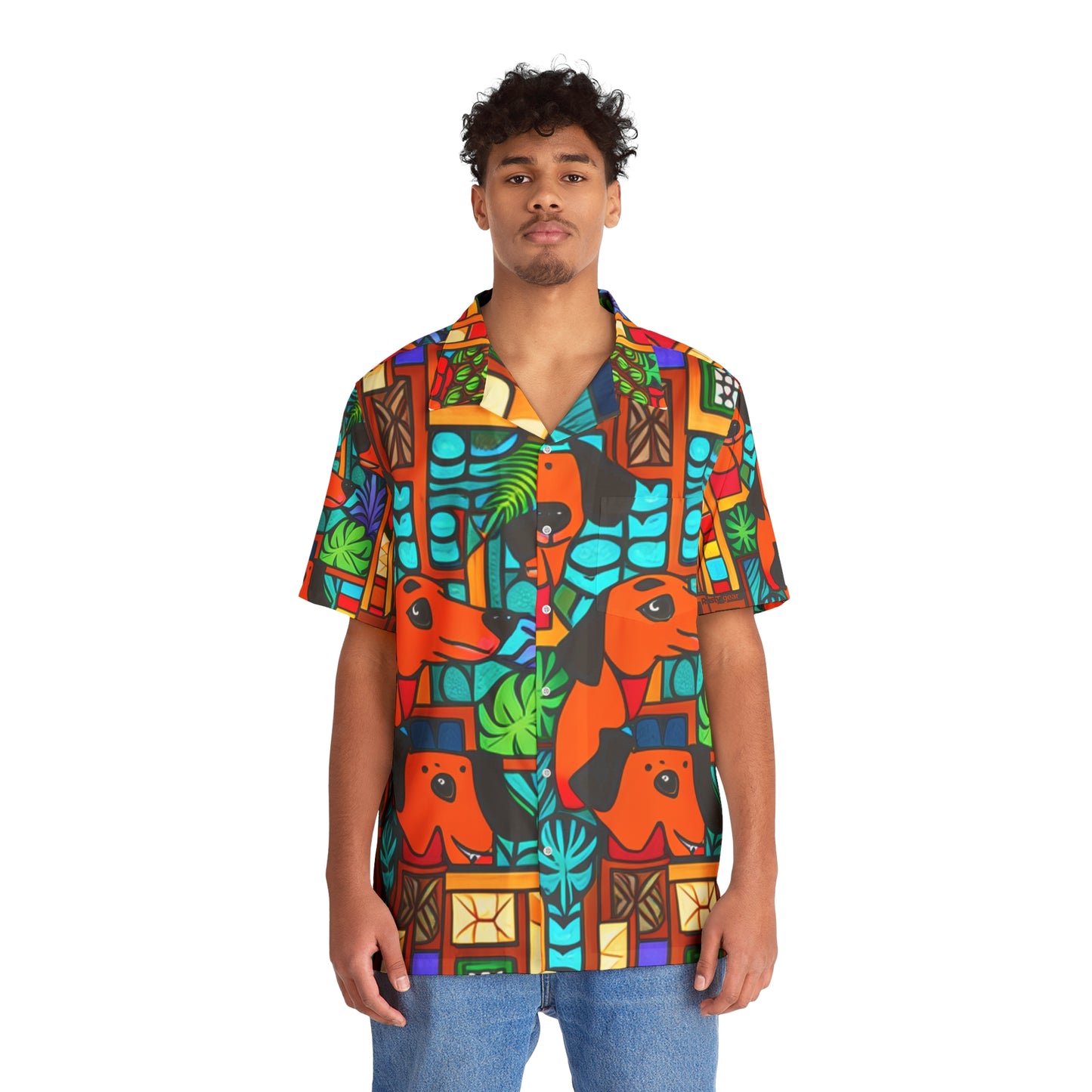 Rusty Gear Men's Tiki Hawaiian Shirt (AOP)