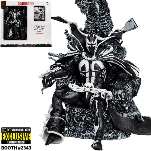 Spawn with Throne Sketch Edition Gold Label 7-Inch Scale Action Figure - Entertainment Earth Exclusive