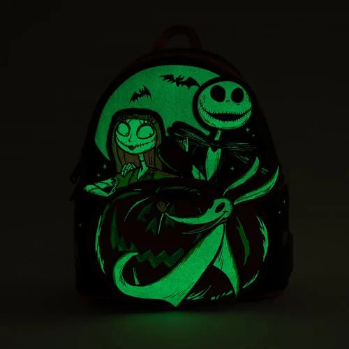 Loungefly The Nightmare Before Christmas Disney 100 Glow-in-the-Dark Mini-Backpack - Entertainment Earth Exclusive