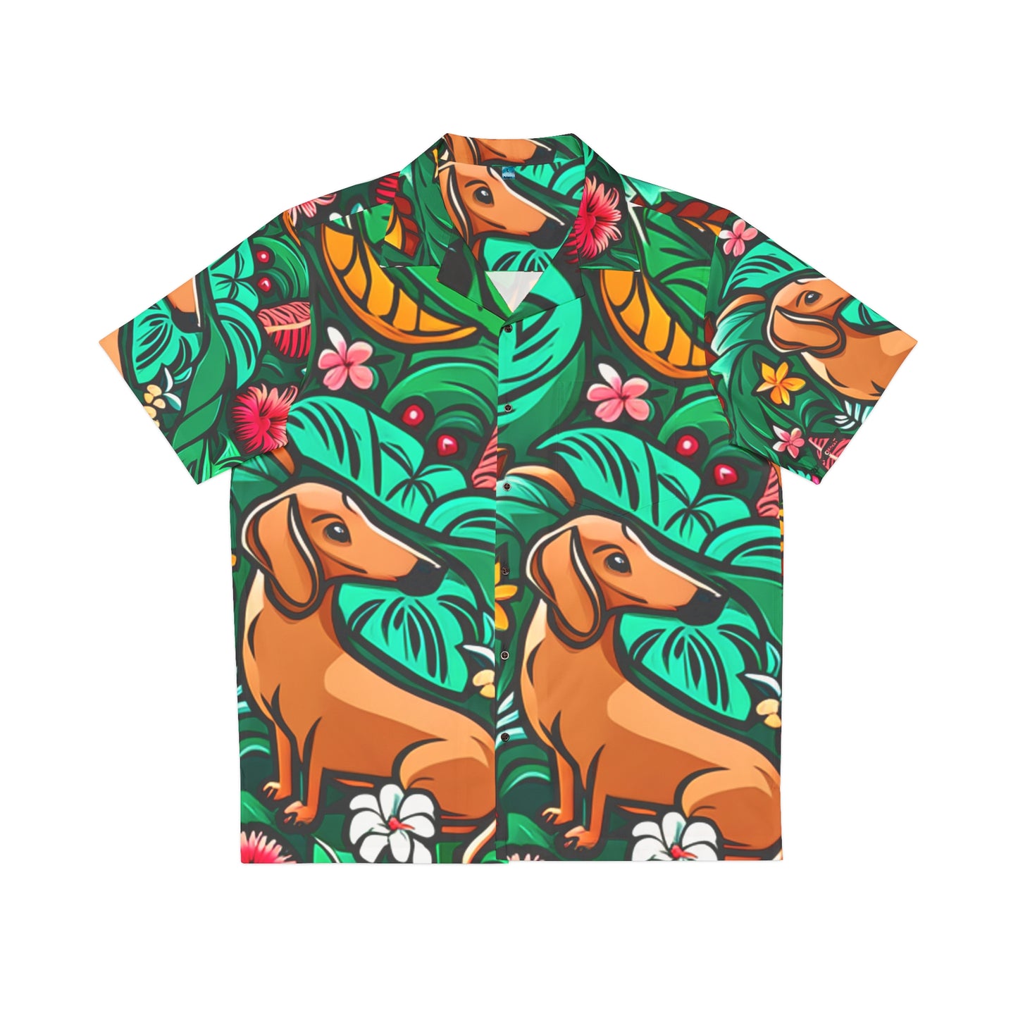 Rusty Gear Men's Palm Tiki Hawaiian Shirt (AOP)
