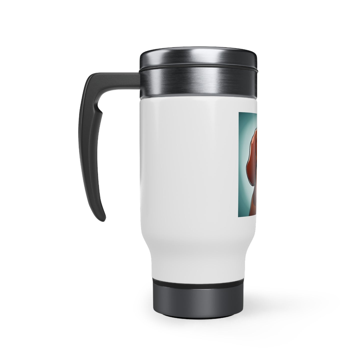 Rusty Gear Stainless Steel Travel Mug with Handle, 14oz