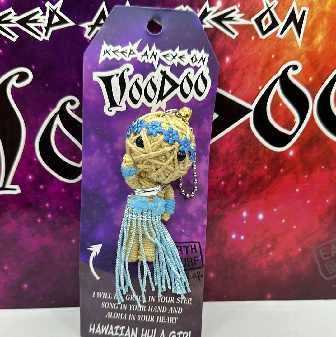 Voodoo Hawaiian Hula Girl Keychain Doll