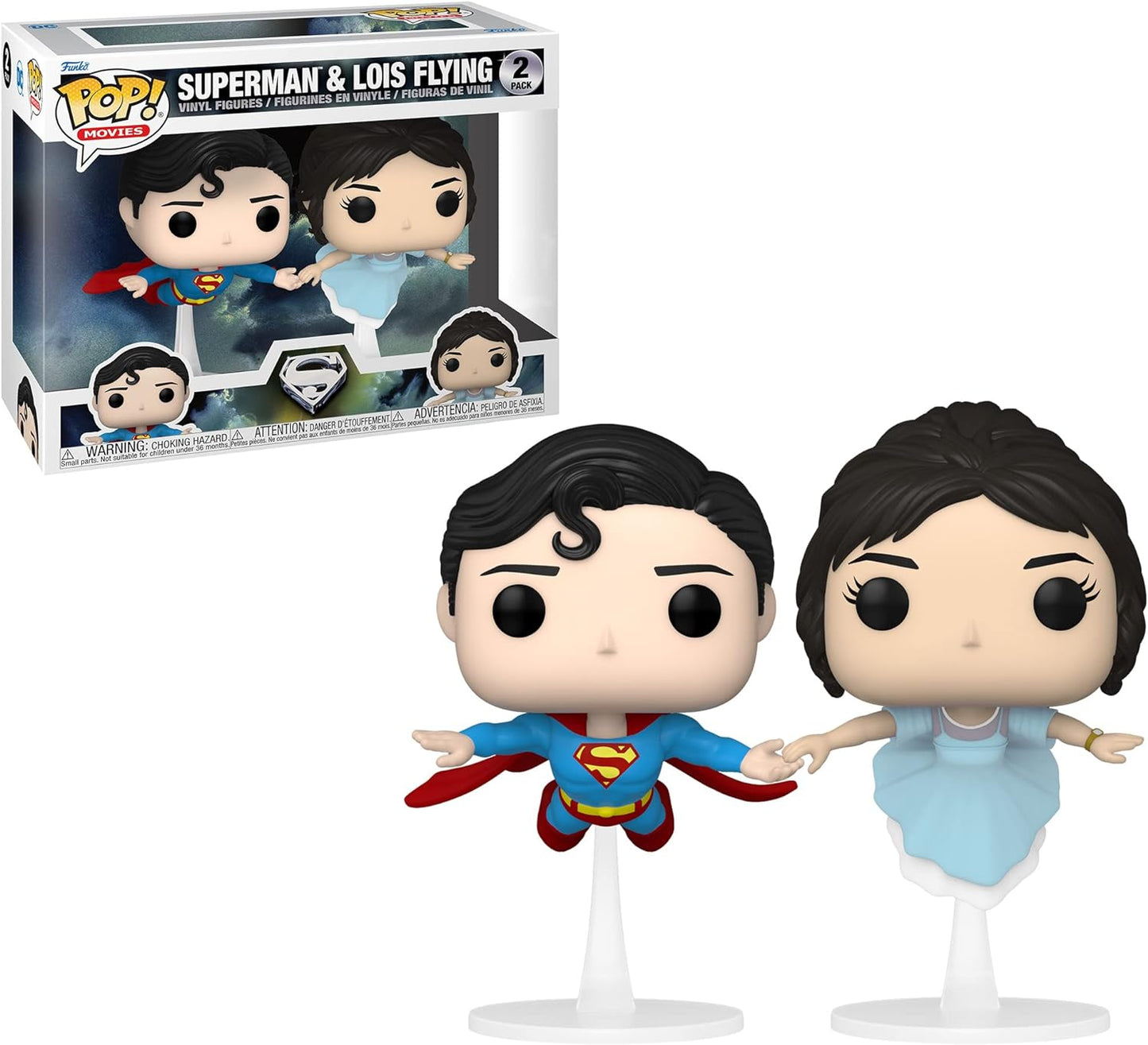 Funko Superman and Lois Lane Flying Zavvi Exclusive 2 Pack Pop Figures