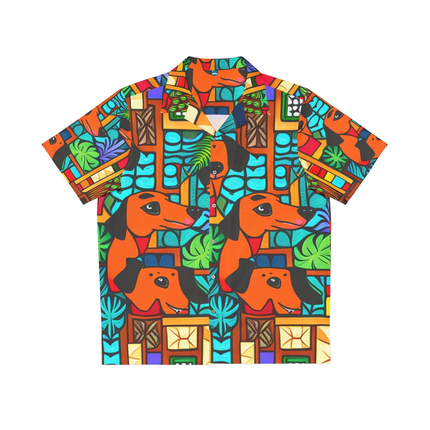 Rusty Gear Men's Tiki Hawaiian Shirt (AOP)