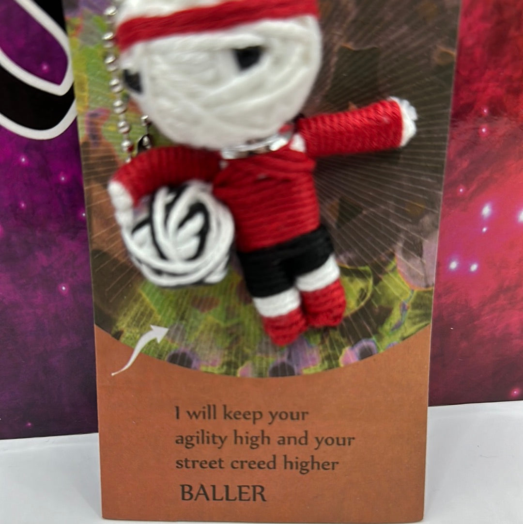 Voodoo Baller Soccer Player Keychain Doll