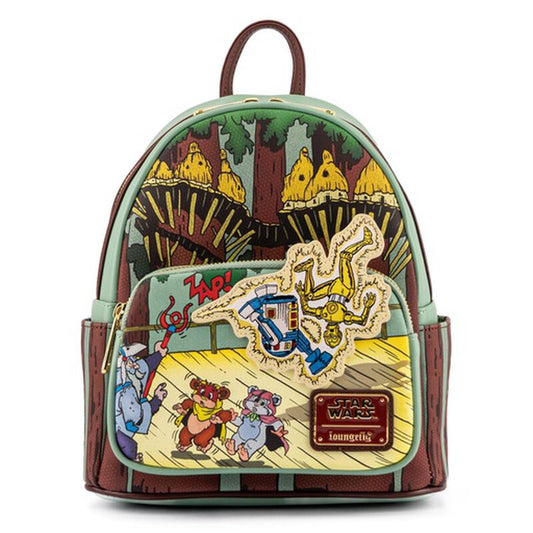 Loungefly Star Wars Exclusive - Ewoks and Droids Glow in the Dark Mini Backpack